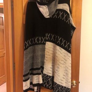 Free People hooded poncho